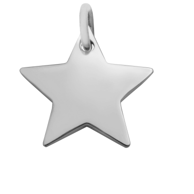 Sølv stjerne 2 cm